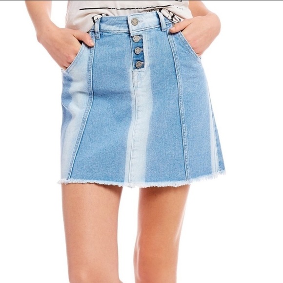 William Rast Aqua Streak A-Line Denim Skirt NWT Size 25 - Picture 3 of 10